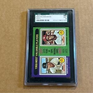 1975 Topps #206 1968-MVP's D. McLain B. Gibson SGC MINT 9